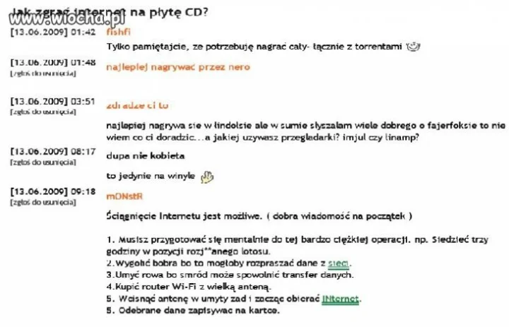 Internet na cd i nowy system operacyjny haha