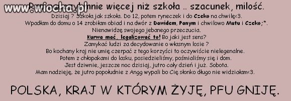 Kolejne przemyślenia trzynastki.