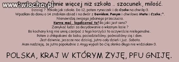 Kolejne przemyślenia trzynastki.