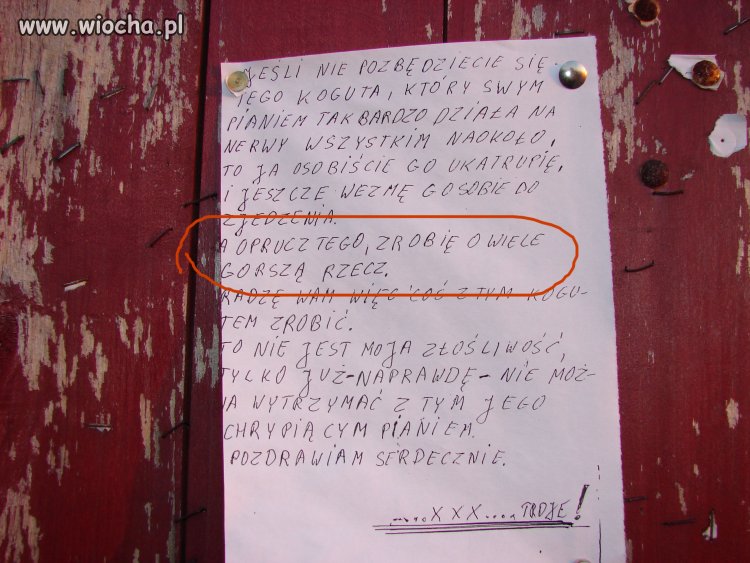 Ogłoszenie, ostrzeżenie?