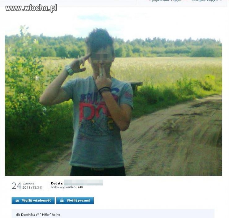 Opis do zdjęcia wyraża jej głupotę.