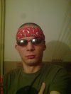 Bandama w krówki okulary w łazience 