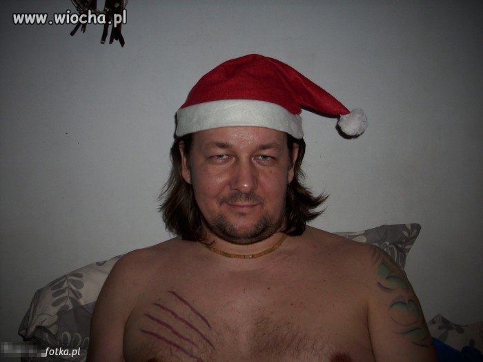 Ja w roli św Mikołaja. 