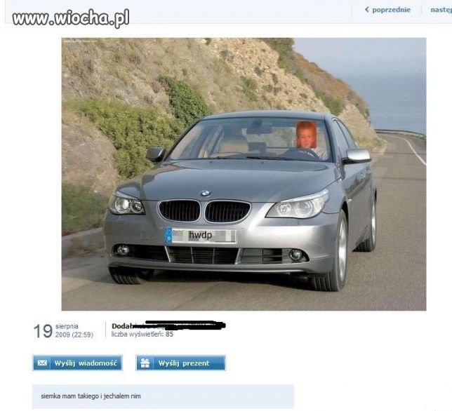 Takie tam za kierownicą.