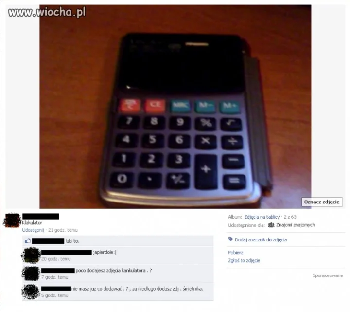 Kalkulator. Wspaniały pomysł na zdjęcie...