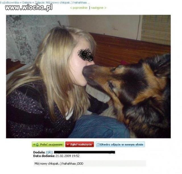 Opis pod zdjęciem: ''Mój nowy chłopak:)hahaha;DD''