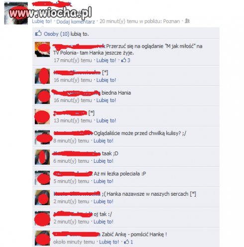 Śmierć Hanki, wstrząsnęła bardziej Narodem