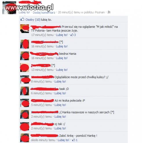 Śmierć Hanki, wstrząsnęła bardziej Narodem
