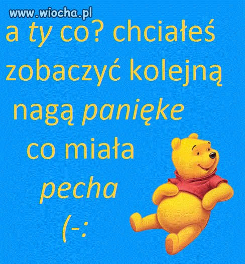 Za krótka czerwona koszulka i gruby żółty brzuch