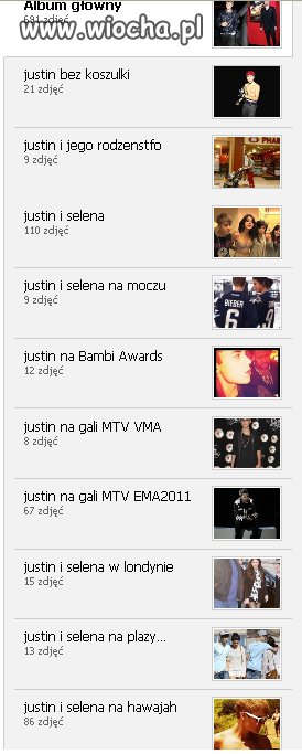 W galerii 1041 zdjęć Justina Biebera