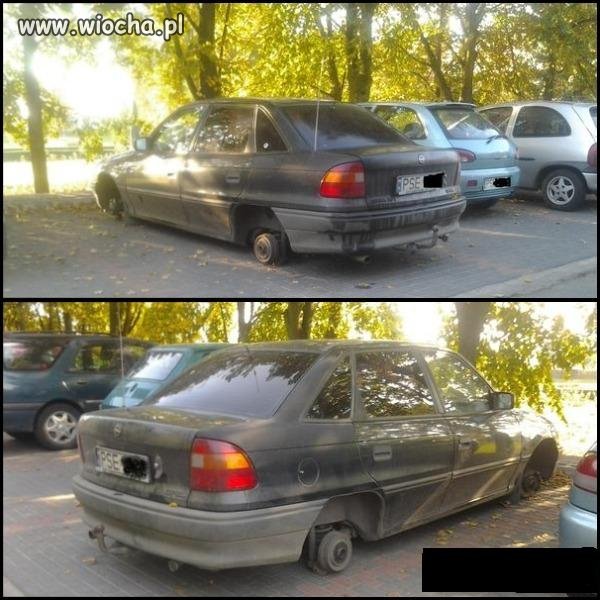 Mogli je chociaż na cegłach zostawić a nie tak...