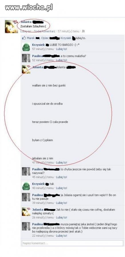 "Zostałam szlaufem :(".