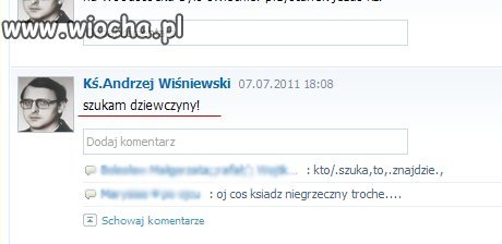 Niegrzeczny ksiądz! Czyli poszukiwania na nk!
