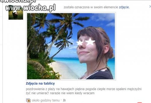 Pozdrowienia z plaży na hawajach