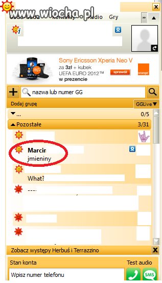 Najlepszego z okazji "jmienin". 