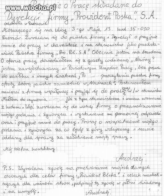 Profesjonalny list motywacyjny