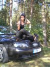 Audi A4 i blachara na masce...