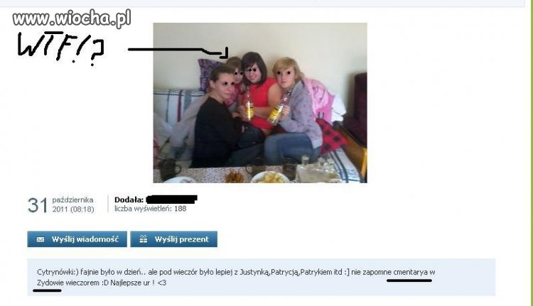 Lans z cytrynówką (pustą)i ten lansik na cmentarya