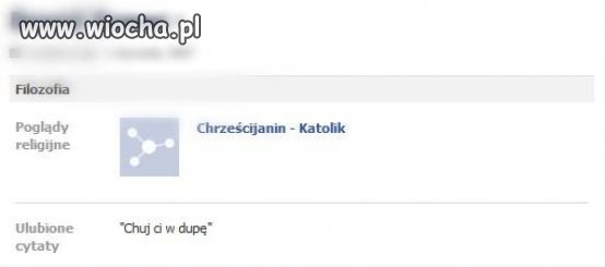 Typowy Katolik z Facebooka...