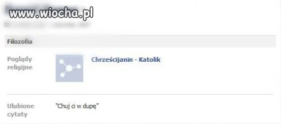 Typowy Katolik z Facebooka...