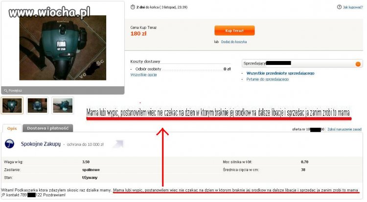 Szczery opis aukcji...