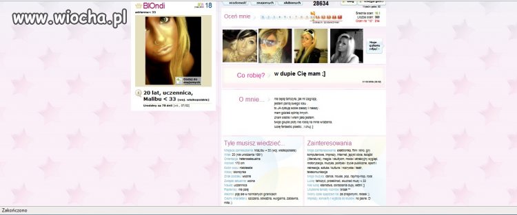 Absurdem jest jej cały profil... 