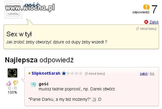Sex w tył?