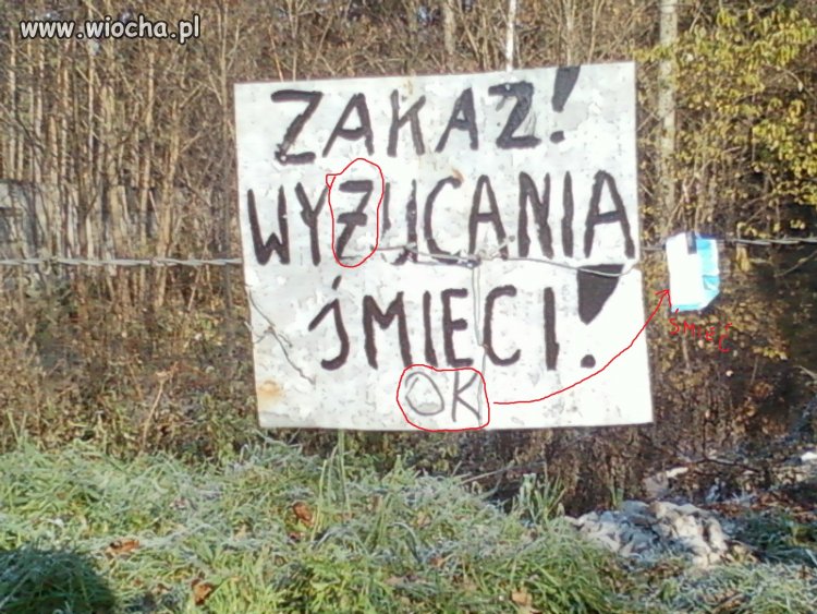 Zakaz wy"ż"ucania śmieci 