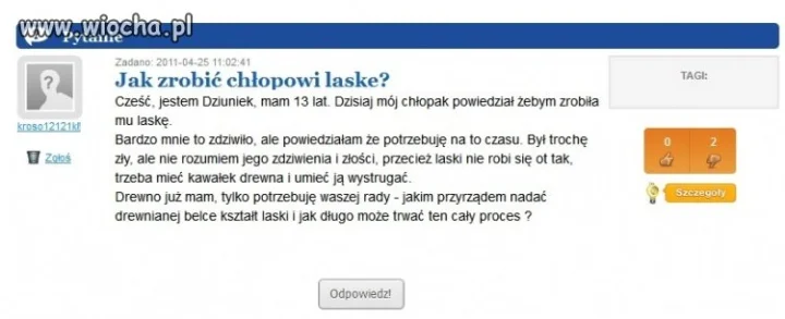 Jak zrobić chłopakowi laskę?