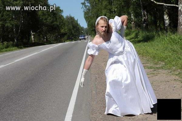 Kto zabierze panne młodą na stopa