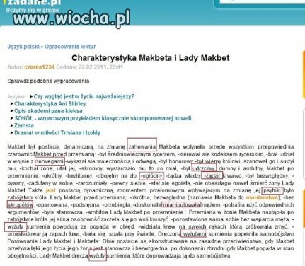 Przepisując prace domową uważaj na błędy