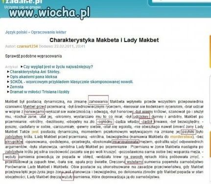 Przepisując prace domową uważaj na błędy