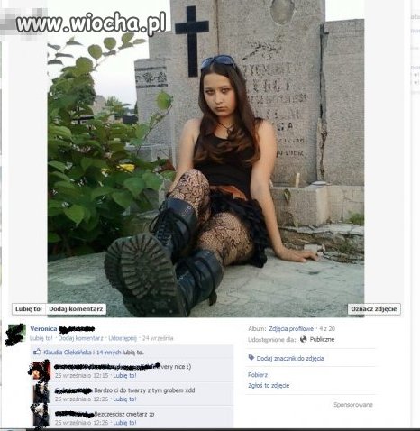 Wiocha na cmentarzu