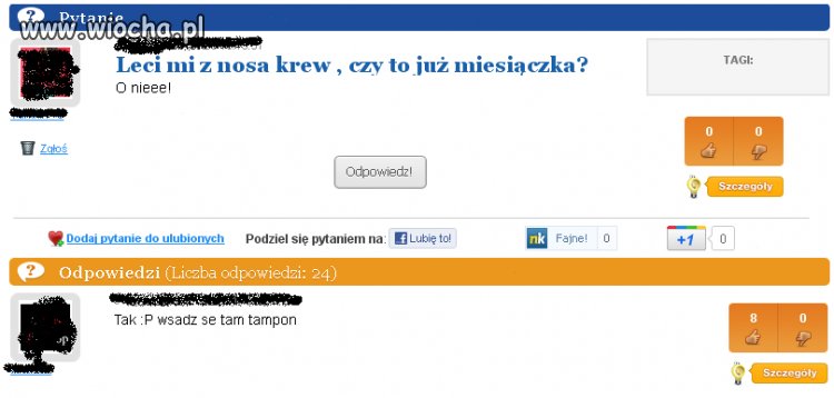Miesiączka z nosa?