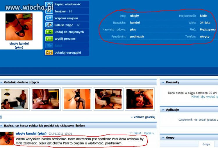 Pani która zechciałaby mnie zeszmacić
