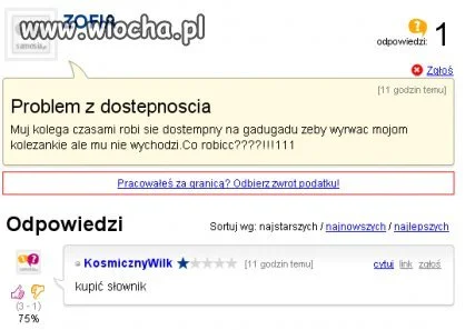 Problem z dostępnością...