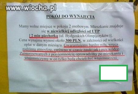 Pokój do wynajęcia