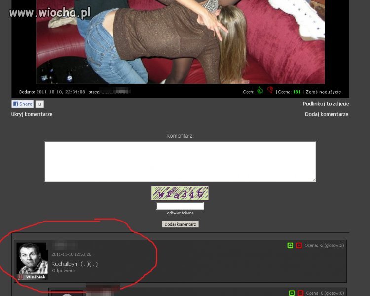 Taki sam komentarz jest przy wielu zdjęciach...