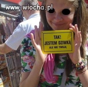Przynajmniej się przyznała