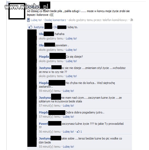 Wiocha na facebooku 