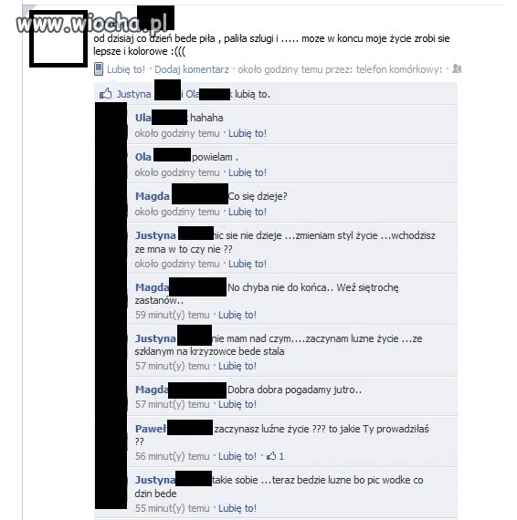 Wiocha na facebooku 
