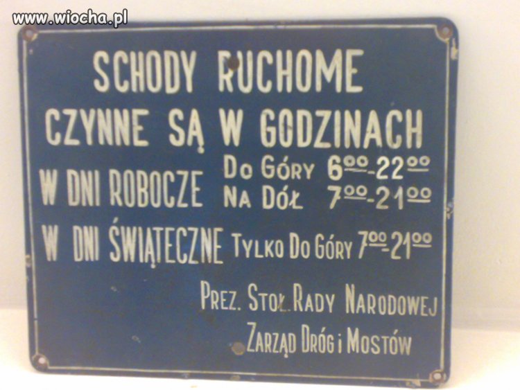 Schody ruchome. W święta tylko do góry...