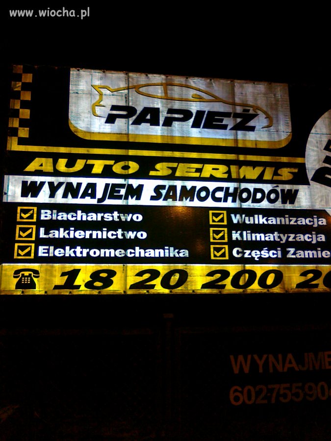 Reklama AUTO SERWISU w Zakopcu...