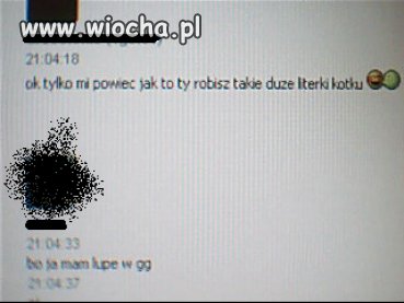 Tajemnica dużych liter na gg 