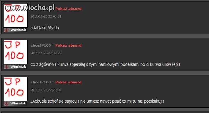 3 komentarz najlepszy.Wiochą on sam jest.