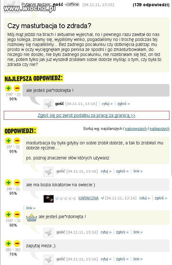 Krótkie pytanie o zdrade
