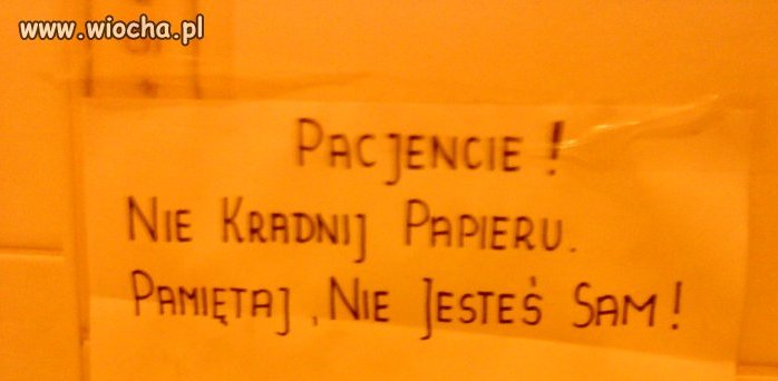 Nie kradnij papieru toaletowego!