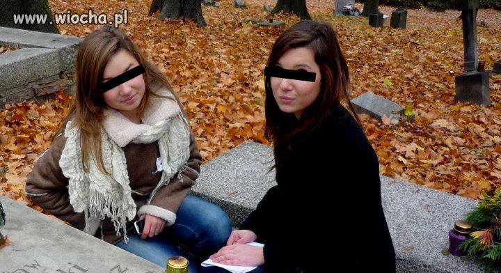 Takie tam, na cmentarzu.