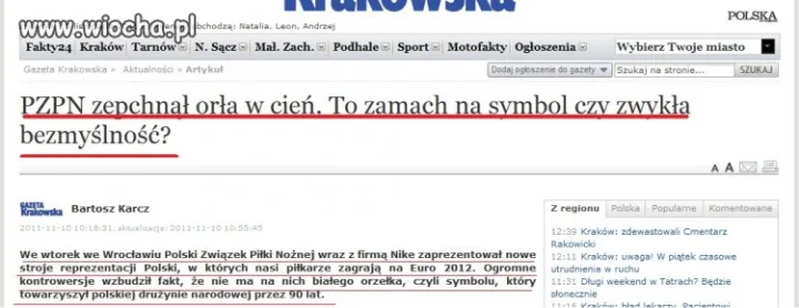 Tak być nie może, polska reprezentacja bez Orła,