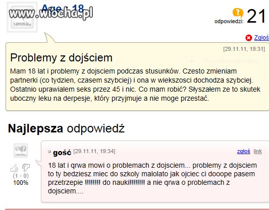 Problemy z dojściem